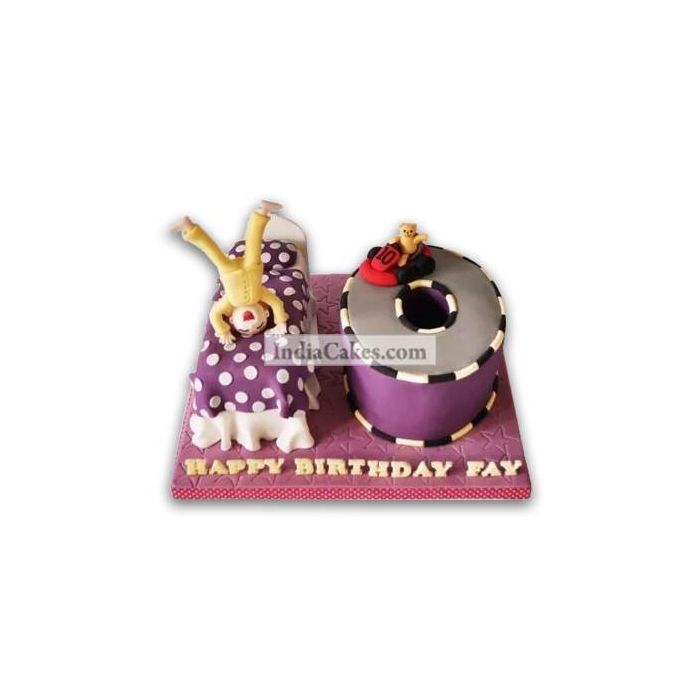 10th Birthday Fun Cake Three Kilogram 10th Birthday Fun Cake Three Kilogram