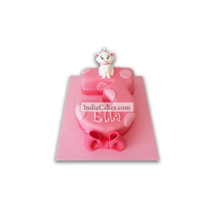 3rd Birthday Kitty Cake Three Kilogram