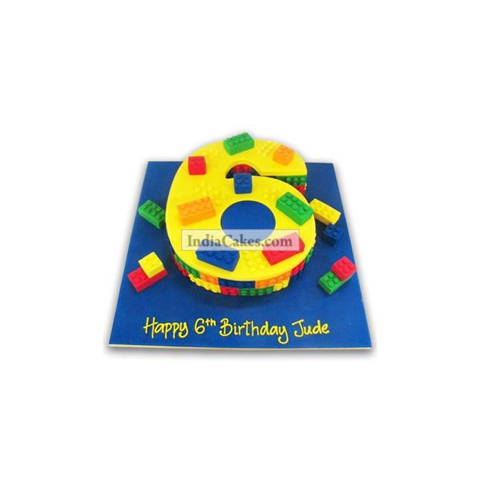 6th Birthday Lego Cake Three Kilogram 6th Birthday Lego Cake Three Kilogram