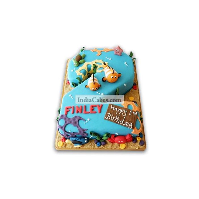 2nd Birthday Sea World Cake Three Kilogram