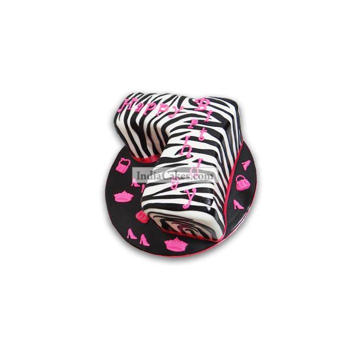 7th Birthday Zebra Pricess Cake Three Kilogram 7th Birthday Zebra Pricess Cake Three Kilogram