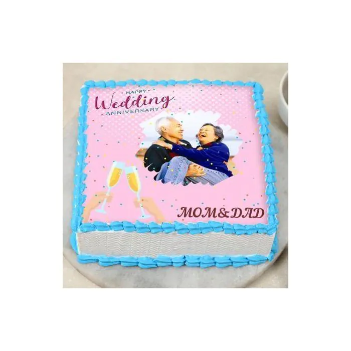 Personalised Wedding Anniversary Cake