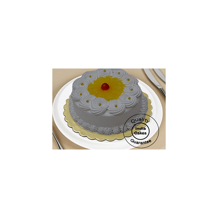 Eggless Half Kg Pineapple Cake_1 Eggless Half Kg Pineapple Cake_1