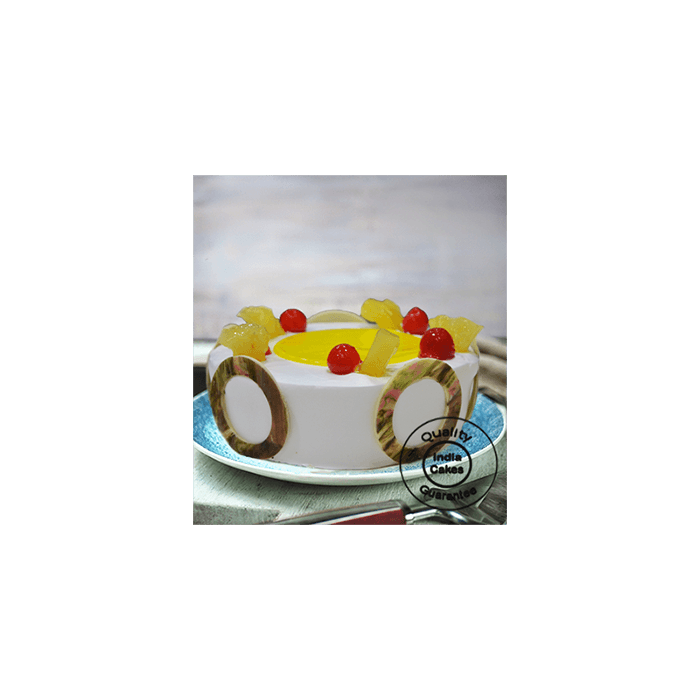 Eggless Half Kg Pineapple Cake_5 Eggless Half Kg Pineapple Cake_5