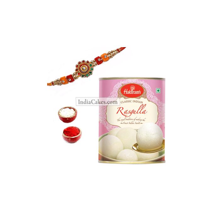 Rakhi with 1 kg Rasgulla Rakhi with 1 kg Rasgulla