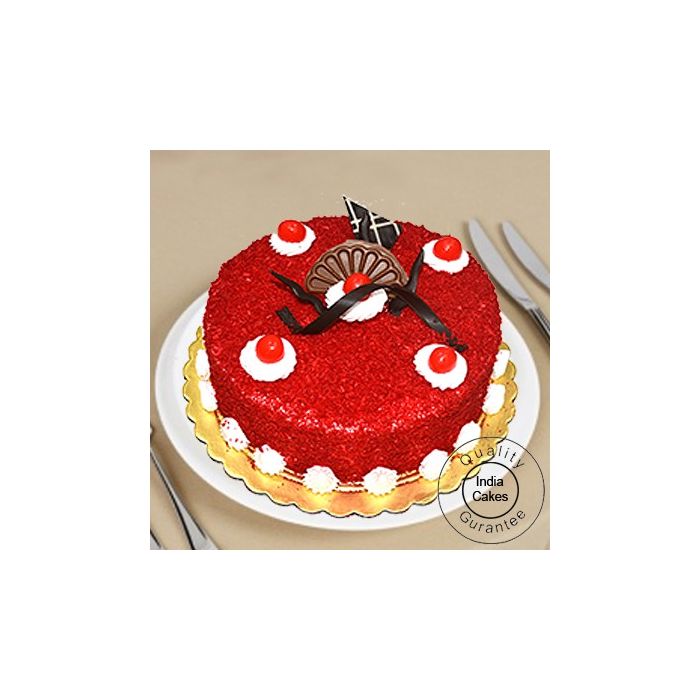 1 Kg Eggless Red Velvet Cake 1 Kg Eggless Red Velvet Cake