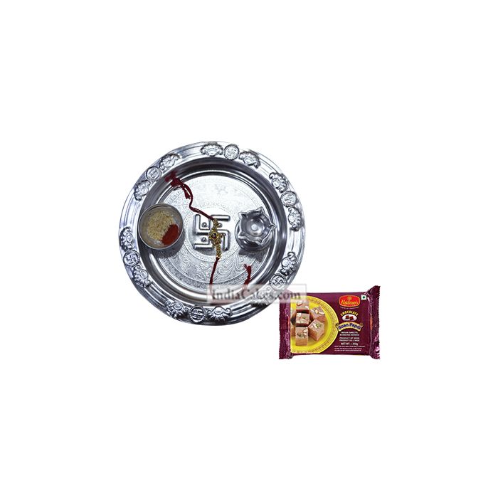 Silver Thali And Soanpapdi Silver Thali And Soanpapdi