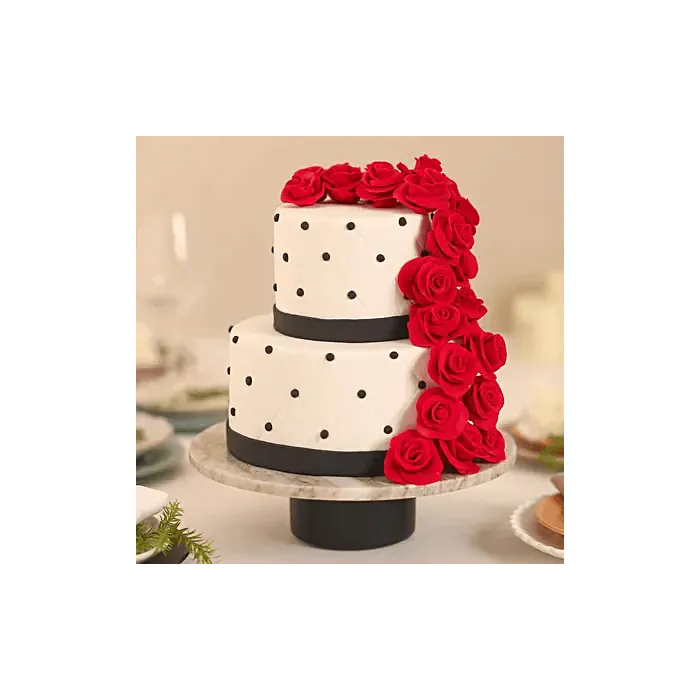 Rose Fondant Cake Chocolate 4 Kg Rose Fondant Cake Chocolate 4 Kg