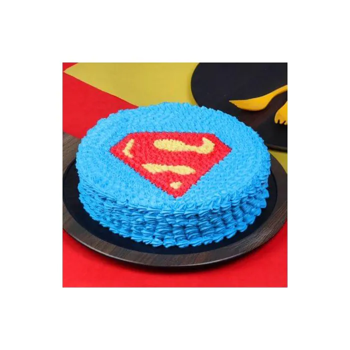 Eggless Superman Shield Cake 1 Kg