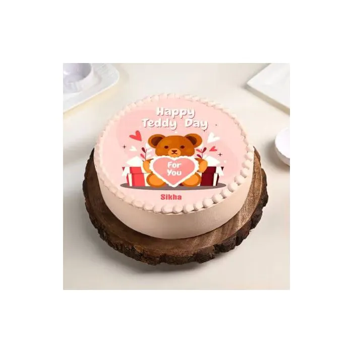 Teddy Day Photo Cake Half Kg Teddy Day Photo Cake Half Kg
