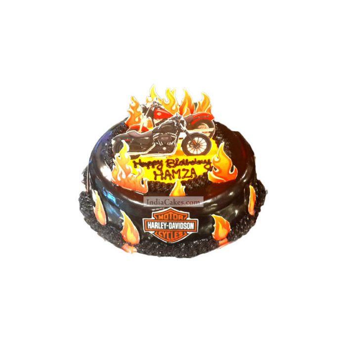 3 Kg Harley Devidson Theme Cake 3 Kg Harley Devidson Theme Cake