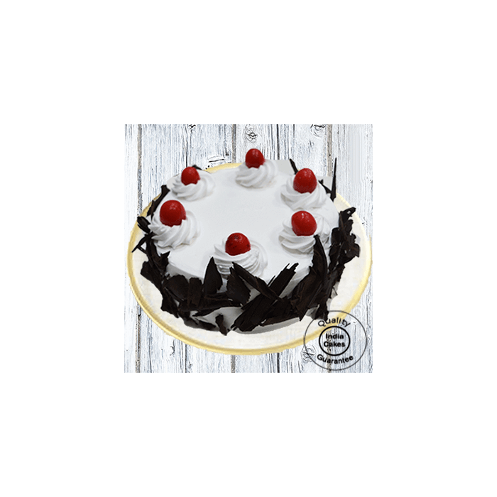 1 Kg White Choco Cream Black Forest Cake 1 Kg White Choco Cream Black Forest Cake