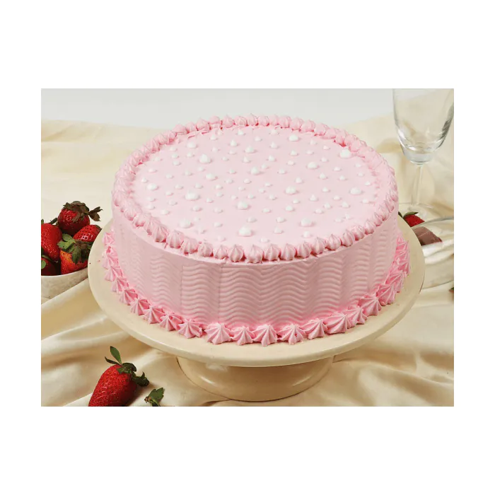 Eggless Yummy Strawberry Vegan Cake Half Kgs Eggless Yummy Strawberry Vegan Cake Half Kgs