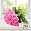 20 Pink Roses Bunch thumbnail