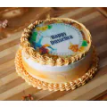 Eggless Dussehra Vanilla Poster Cake Half Kg thumbnail