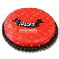 Fondant Red Pearl Designer Cake One Kilogram thumbnail