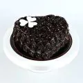 Heart Shaped Designer Anniversary Truffle Cake Half Kg thumbnail