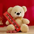 Heart Shaped Chocolates and a Teddy Bear thumbnail