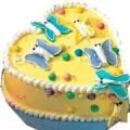 Butterscotch Cake 1 Kg Heart Shaped thumbnail