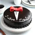 Eggless Love My Dad Chocolate Cake Half Kg thumbnail