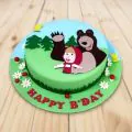 Masha And Bear Fondant Cake 1 Kg thumbnail