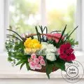 Mix Roses Arrangement in Basket thumbnail