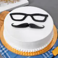Moustache Theme Cake Half Kg thumbnail