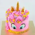 Eggless Pink Unicorn Chocolate Cake 1 Kg thumbnail