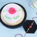 Rakhi with Fresh Vanilla Cake Half Kg thumbnail