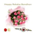 10 Pink Roses With Rakhi thumbnail