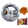 Silver Thali And Soanpapdi And Almond thumbnail