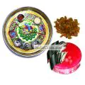 Golden Thali With Green Design And Half Kg Eggless Strawberry Cake And 250 gms Raisins Dryfruits thumbnail