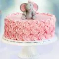 Rose Elephant Fondant Cake 1 Kg thumbnail