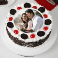 Round Black Forest Photo Cake Half Kgs thumbnail