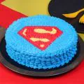 Eggless Superman Shield Cake 1 Kg thumbnail