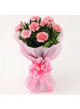10 Beautiful Pink Carnations Bouquet 10 Beautiful Pink Carnations Bouquet