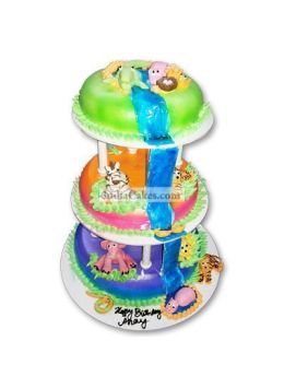 5 Kg 3 Tier Jungle Theme Cake