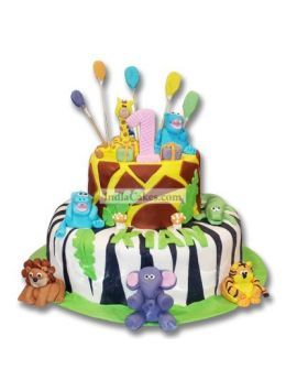 3 Kg Jungle Theme Fondant Cake