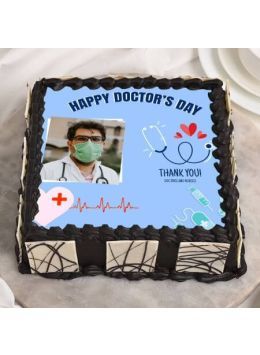 Happy Doctor Day Thank you Photo Cake Half Kg