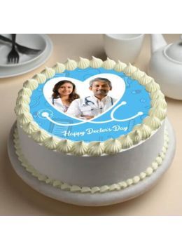 Hearty N Creamy Doc Day Photo Theme Cake