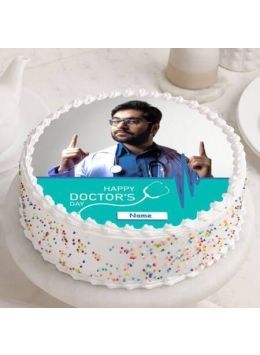 Personalised Doctors Day Photo Cake Half Kg