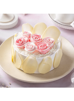 Rosy Bliss White Forest Cake Half Kg