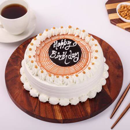 Flavorous Butterscotch Birthday Cake Half Kg