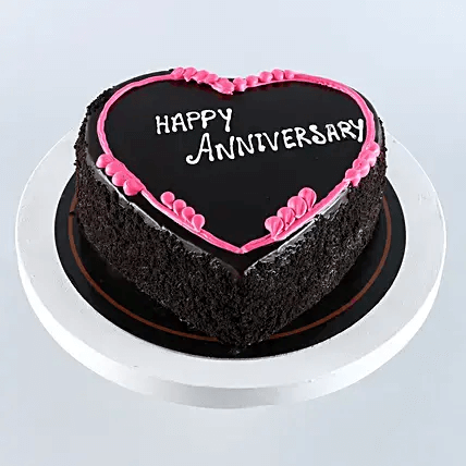 Happy Anniversary Heart Shaped Cake Half Kg