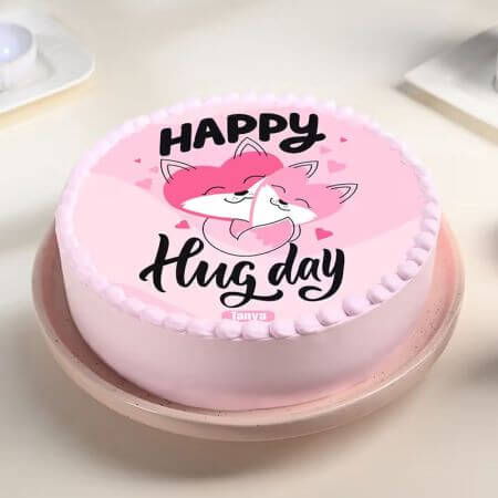 Hug Day Strawberry Cake Half Kg