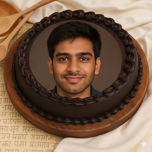 Personalized Chocolate Photo Cake