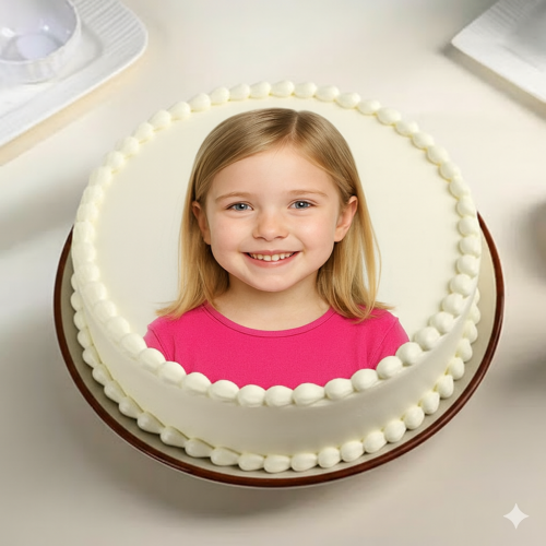 Pineapple Girl Photo Cake