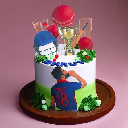 Virat Cricket Theme Cake 1 Kg