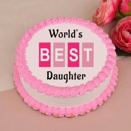 Worlds Best Daughter Poster Cake Half Kg