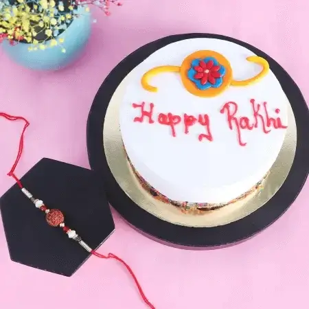 Rakhi with Butterscotch Cake Half Kg